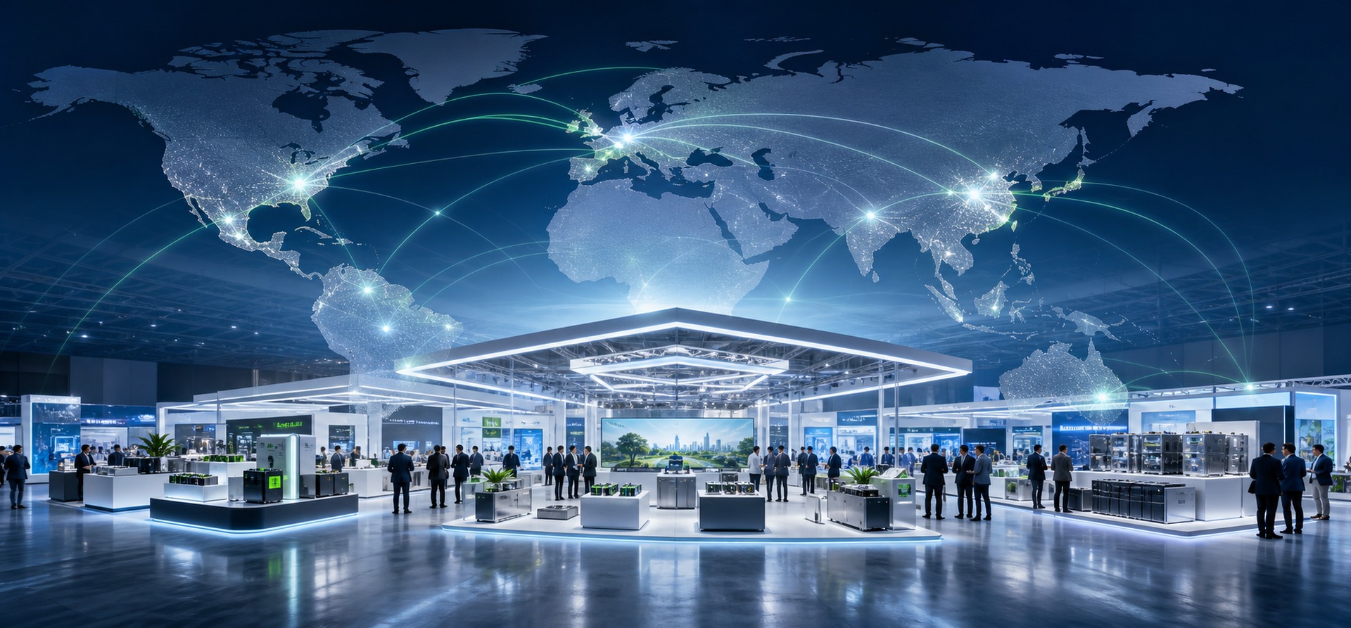 International exhibition hall connected to markets around the world