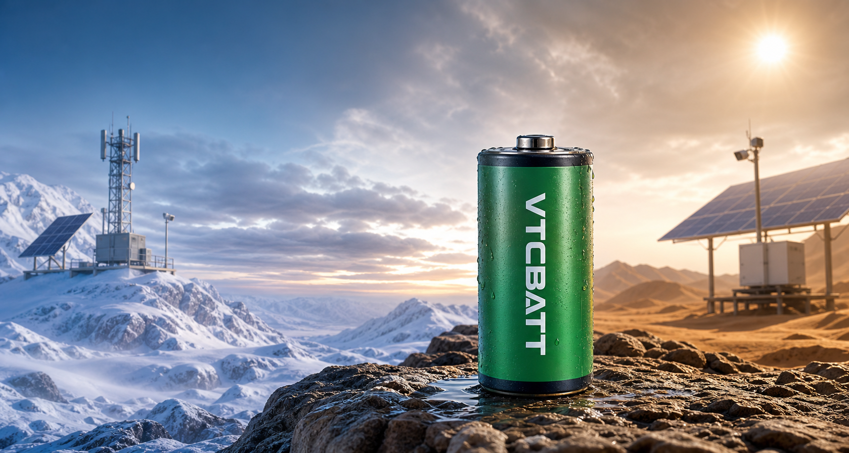 VTCBATT wide temperature battery for cold and hot remote monitoring environments